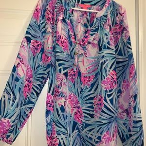 NWOT Lilly Pulitzer Elsa silk top XL